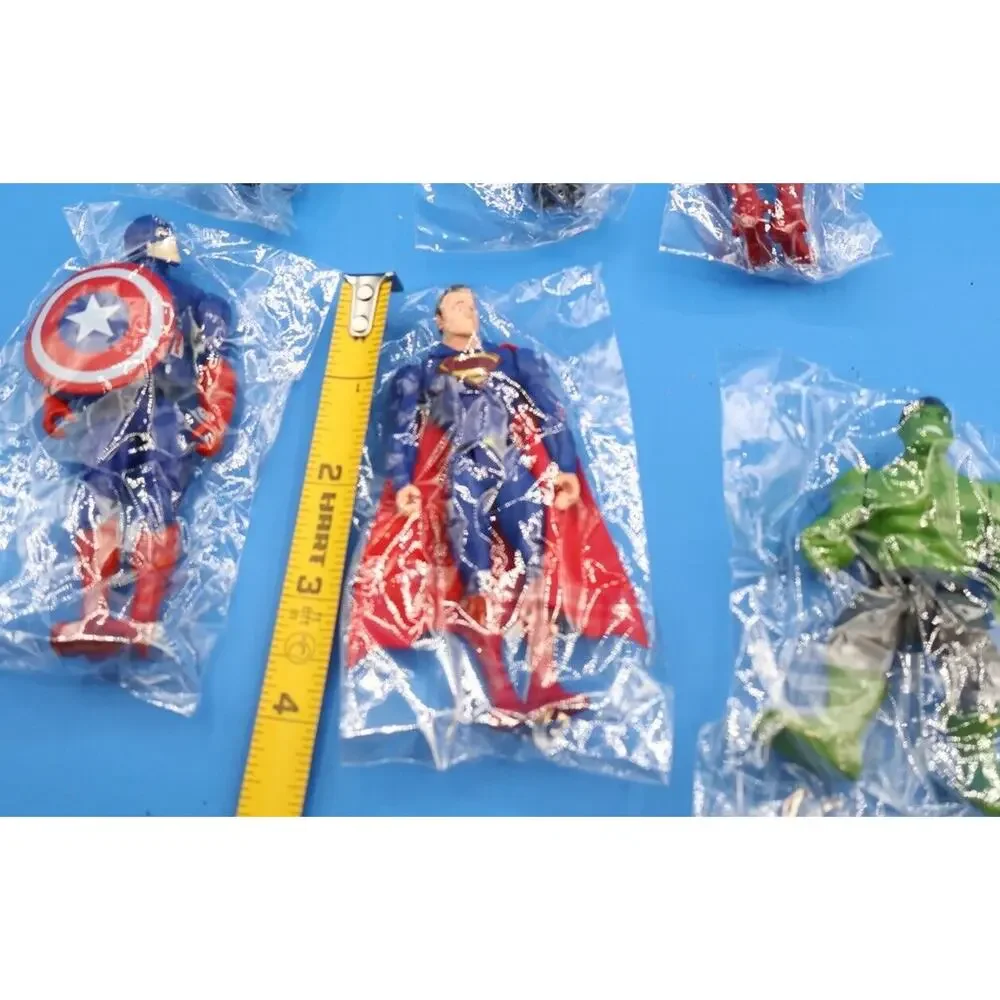 6 pc DC Superheroes Hero Figures Cake Toppers Toys 4